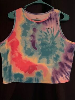 Nike Dri-FIT Tie-Dye Training Crop Tank Top in